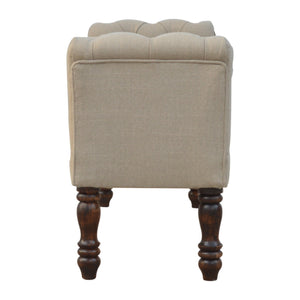 Bedroom Bench Upholstered In Mud Linen