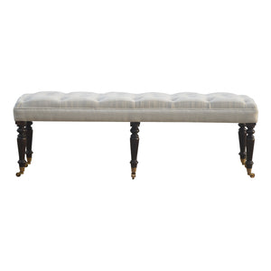 Mango Wood Hallway Bench with Castor Legs