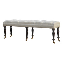 Mango Wood Hallway Bench with Castor Legs
