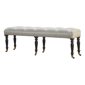 Mango Wood Hallway Bench with Castor Legs