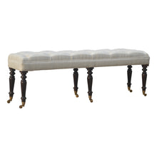 Mango Wood Hallway Bench with Castor Legs