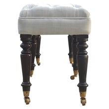Mango Wood Hallway Bench with Castor Legs