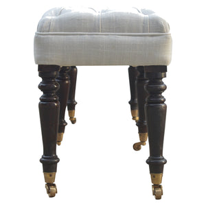 Mango Wood Hallway Bench with Castor Legs