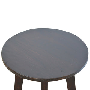 Walnut Finish Bar Stool with Undercarriage