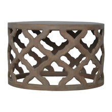 Grey Wash Large Cut-out Stool