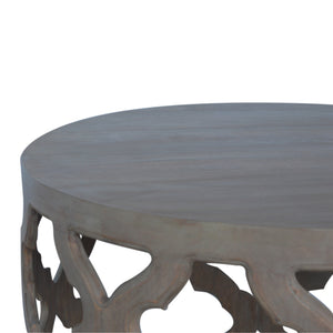 Grey Wash Large Cut-out Stool