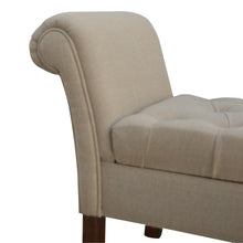 Linen French Style Hallway Bench With Lid-up Storage