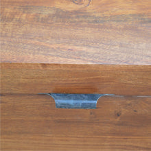 Industrial Wooden Storage Box with Metal Base