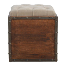Country Style Box Storage Box With Padded Seat