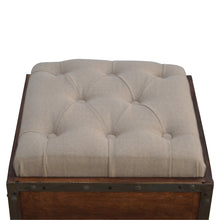 Country Style Box Storage Box With Padded Seat