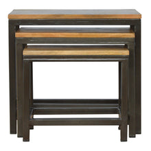 Stool Set of 3 with Iron Base