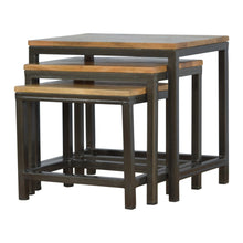 Stool Set of 3 with Iron Base