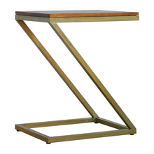 Z-shaped Golden Side Table