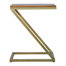 Z-shaped Golden Side Table