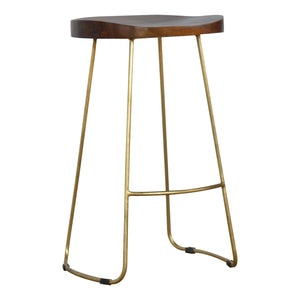 Barstool With Gold Base