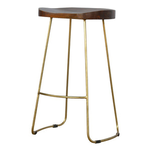 Barstool With Gold Base