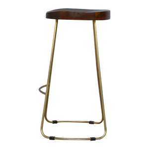 Barstool With Gold Base