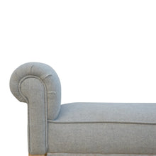 Grey Tweed Bedroom Bench