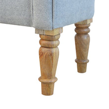 Grey Tweed Bedroom Bench