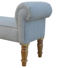 Grey Tweed Bedroom Bench