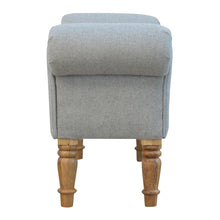 Grey Tweed Bedroom Bench