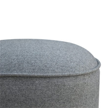 Grey Tweed Oval Footstool