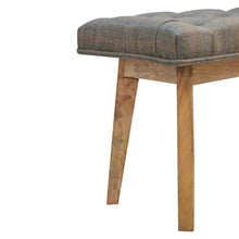 Multi Tweed 1 Drawer Wooden Bench