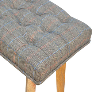 Multi Tweed 1 Drawer Wooden Bench