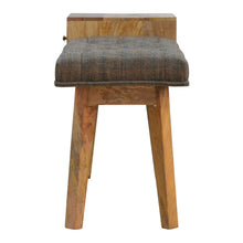 Multi Tweed 1 Drawer Wooden Bench