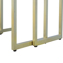 Solid Wood & Iron Gold Base Nesting Table Set of 3