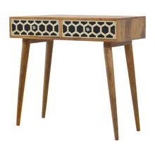 Small (85cm wide) Bone Inlay Console Table with 2 Drawers