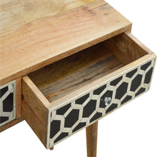 Small (85cm wide) Bone Inlay Console Table with 2 Drawers