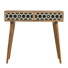 Small (85cm wide) Bone Inlay Console Table with 2 Drawers