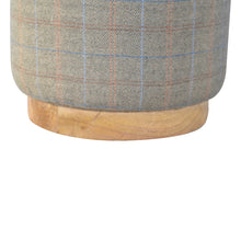 Cylindrical Multi Tweed Footstool