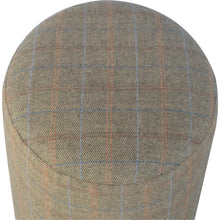 Cylindrical Multi Tweed Footstool
