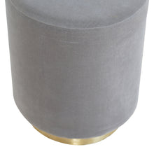 Dusty Pink Velvet Footstool with Gold Base