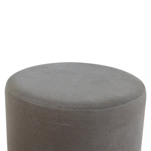 Dusty Pink Velvet Footstool with Gold Base