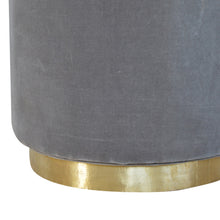 Dusty Pink Velvet Footstool with Gold Base