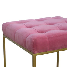Dusty Pink Footstool with Gold Base
