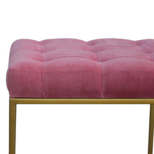 Dusty Pink Footstool with Gold Base