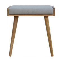 Tray Style Grey Tweed Footstool