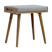 Tray Style Grey Tweed Footstool