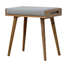 Tray Style Grey Tweed Footstool
