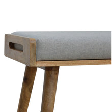 Tray Style Grey Tweed Footstool