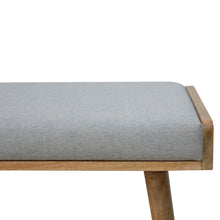 Tray Style Grey Tweed Footstool