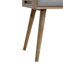 Tray Style Grey Tweed Footstool