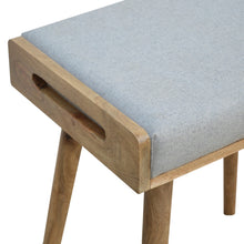 Tray Style Grey Tweed Footstool