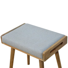 Tray Style Grey Tweed Footstool