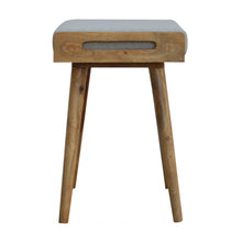 Tray Style Grey Tweed Footstool