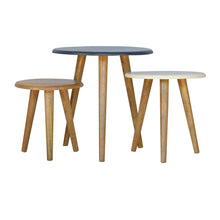 Multi Nordic Style Set of 3 Stools